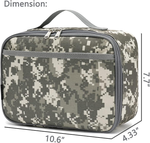 FlowFly Kids Lunch box Insulated Soft Bag Mini Cooler Back to School Thermal Meal Tote Kit for Girls, Boys, Digital...