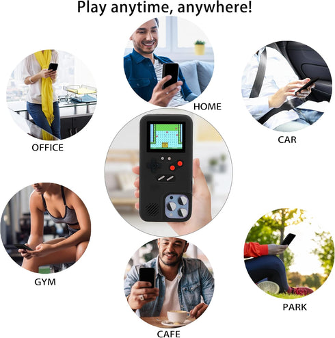 WeLohas Gameboy Case for iPhone 13/13 Pro,Handheld Retro 168 Classic Games,Color Video Display Game Case for iPhone,Anti-Scratch Shockproof Phone ...