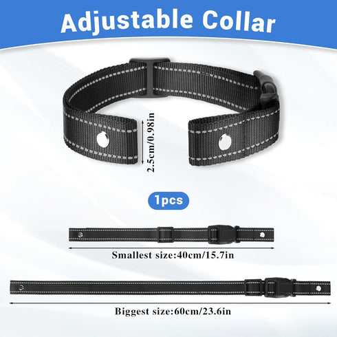 Reflective Collar Replacement Strap, Dog GPS Training Bark Receiver Collars, Heavy Duty Replacement Collar for Shock Training, E Collar Straps for...