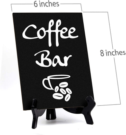 Signs ByLITA Coffee Bar, Table Sign, 6" x 8" (Black) 1 Pack...