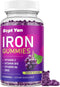 Iron Gummies for Women & Kids - with Vitamin C, B12, B6, Zinc - Blood Builder & Energy - Iron Supplement Gummies Support for Iron Deficiency, Anem...