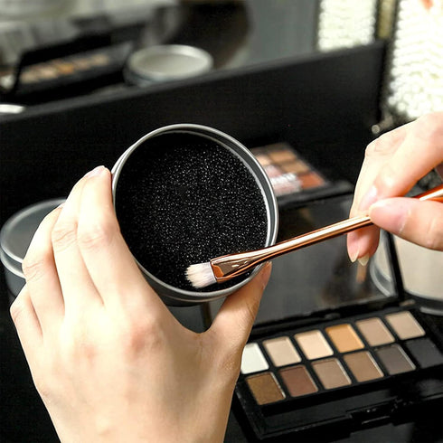 2 Pack Cleaner Sponge, Dry Makeup Brushes Cleaner Eye Shadow or Blush Color Removal Quickly Switch to Next Color...