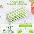 DOQAUS Ice Cube Trays 4 Pack, 56 pcs Silicone Ice Cubes Tray Maker with Spill-Resistant Removable Lid, Easy Release & Pop out, LFGB and BPA Free, ...