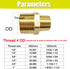 2pcs Reducing Hex Nipple, Brass 1/2" NPT Male x 3/8" NPT Male Pipe Fitting Reducer Nipple Adapter 1000psi Reducer Straight Connector (2pcs, 1/2"-3...