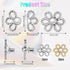 Pant Waist Tightener, 4 Sets Detachable Flower Jean Buttons for Loose Jeans No Sew and No Tools Instant Button Pins for Pants Jeans Waist Tightene...