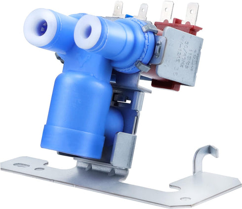 WR57X10032 Refrigerator Water Inlet Valve Dual solenoid by Romalon Fit for G.E Hot-point Refrigerator Replace WR57X10051 AP3672839 PS901314 AH304374 AP3192626