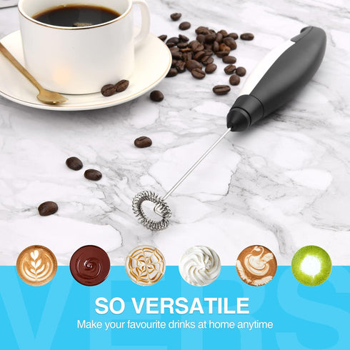 Mafiti Milk Frother coffee Frother Bigger Handle Handheld Electric for Milk Foaming, Latte/Cappuccino Frother Mini Frappe Mixer for Drink, Hot Cho...