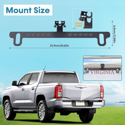 License Plate Bracket for Rear Camera: Universal Rear View Mirror Camera Mount for License Plate - Metal Rust-Proof Backup Camera Bracket for Carp...
