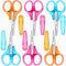 Detail Craft Scissors Set Stainless Steel Scissors Straight Tip Scissors Curved Tip Scissors with Protective Cover for Facial Hair Trimming, Sewin...