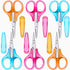 Detail Craft Scissors Set Stainless Steel Scissors Straight Tip Scissors Curved Tip Scissors with Protective Cover for Facial Hair Trimming, Sewin...