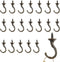 20 Pcs Screw Hooks, Pattern Carving Hooks Screw in Mug Hooks Metal Heavy Duty Screw Wood Wall Ceiling Hooks Plant Hooks Indoor Outdoor for Utensil...