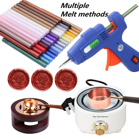 40 Pcs Glue Gun Sealing Wax Sticks for Wax Seal Stamp, Sealing Glue Gun Sealing Wax Sticks Mini Glue Stick, Great for Wedding Invitations,Christma...
