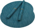 Placemats,Red-A Imitation Bamboo Oval Woven Vinyl Heat Resistant Placemats Washable Table Mats for Kitchen Table Set of 4,Blue...