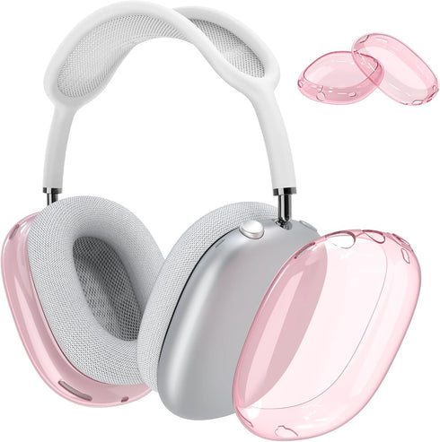 Case Cover for AirPods Max Headphones, Clear Soft TPU Earcup Cover for AirPods Max, Anti-Scratch Transparent Accessories Skin Protector for Apple ...