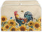 Rooster Sunflower Toaster Covers Waterproof Kitchen Small Appliance Covers Dust Covers Anti Dust Fingerprint Protection with Top Hook Fit 2 Slice ...