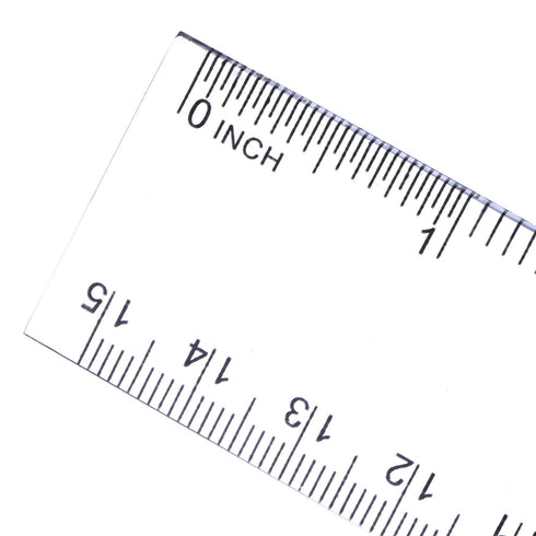 2 Pack Plastic Ruler Straight Ruler Plastic Measuring Tool for Student School Office (Clear, 6 Inch)...