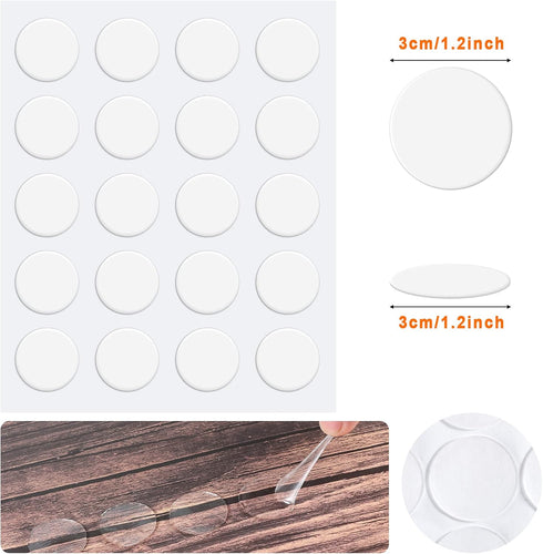 Zonon Double Sided Adhesive Dots Clear Glue Point Tape Stickers Balloon Glue Round No Traces Strong Adhesive Sticker Waterproof Dot Sticker for Cr...