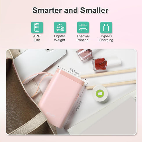 Label Maker Machine with Tape, P21 Portable Bluetooth Label Printer, Wireless Built-in Cutter Sticker Maker Mini Label Makers with Multiple Templa...
