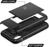 SAMONPOW for iPhone X/XS Case Wallet Card Holder for iPhone 10 Case Wallet Card Holder Heavy Duty Protection Shockproof Anti Scratch Soft Rubber B...