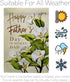 Breeze Decor Happy Fathers Day in Heaven Garden Flag Gifts Lawn Remembrance Porch Outdoor Wall Tapestry Yard Sign Grave Cemetery Decor Dad Home Ba...