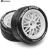 1/10 RC On Road Tires and Plastic Rally Wheels 12mm Hex Drift Tyres for 1:10 Scale Racing Touring Street Car Tamiya TT01 TT02 XV01 TA06 A959 14400...