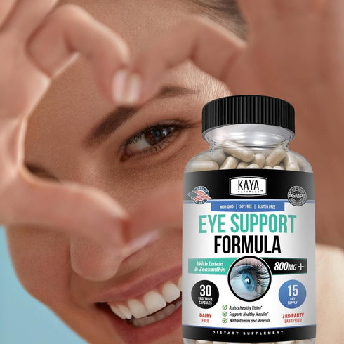 Kaya Naturals Eye Health Supplement, Lutein and Zeaxanthin, Vision Health, Eye Strain Support 800 mg Vitamin Supplement 30 Capsules...
