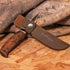 TOURBON Brown Leather Fixed Blade Knife Sheath with Snap Closure...