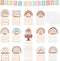 60pcs Style Classroom Birthday Charts, Classroom Decoration Birthday Bulletin Board Ornaments Set Rainbow Style Embellishment Classroom Charts Dec...