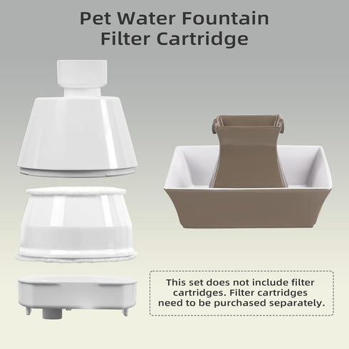 Cat Water Fountain Replacement Filter Housing & Silicone Nozzle Plug Set Pet Water Dispenser, Pet Water Fountain Parts Accessories(B. 1 Housing+2 ...