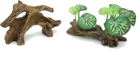 Artificial Driftwood for Aquarium Decor Plastic Plant Branches Ornament for Fish Tank Decorations (Style C)...