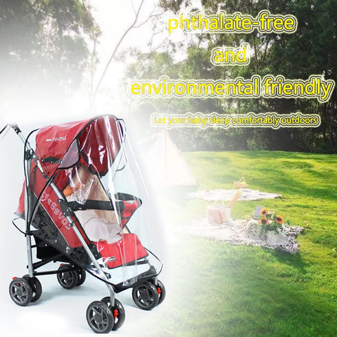 Siticoto Universal Stroller Rain Cover, Water Proof Baby Travel Stroller Weather Shield Accessory Protect from Rain Wind Snow Dust Insects Ventila...