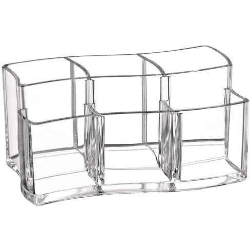 Tbestmax 6 Slot Acrylic Makeup Brushes Holder Organizer, Clear Eyebrow Pen Container Cosmetics Storage...