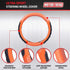 Motor Trend SW-812 Orange Ultra Sport Pebbled Leather Steering Wheel Cover with Carbon Fiber Detail-Universal Fit for Standard Sizes 14.5 to 15.5 ...