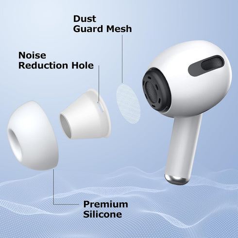Silicone Replacement Ear Tips Compatible with airpods pro Wireless Earbuds,Clean Kit with 2 Soft Brush and 1 Cleaning Putty,Noise Reduction Hole, ...