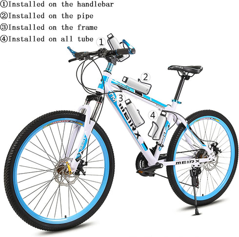 Bike Water Bottle Cage, 2Pack Cycling Bicycle Water Bottle Cage Holder Bracket for Mountain Bike MTB Road Bike, Bike Accessories, Made of Lightwei...