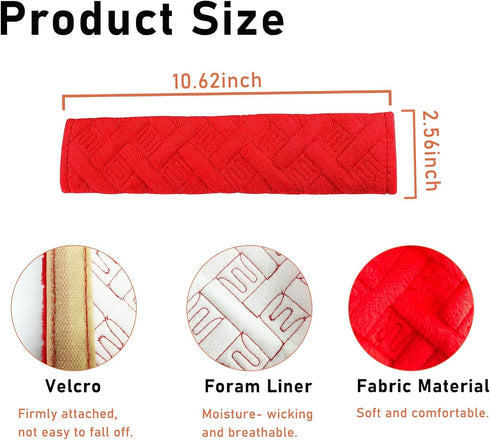 2 Pack Soft Car Seat Belt Pad Cover, Universal Comfort Seat Belt Shoulder Strap Covers Helps Protect You Neck and Shoulder, Vehicle Interior Acces...