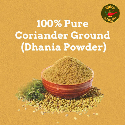 Spice Magic Ground Spices ~ 100% Pure, Aromatic & Natural I Gluten-Free I Non-GMO I Indian Origin (7oz (200g), Coriander Powder)...