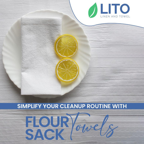 Flour Sack Kitchen Towels |Cotton Blank Towel | Tea Towel Crafting Embroidery for Summer Decor |Thick Absorbent Quick Dry | Baking Bread Proofing ...