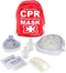 Adult and Infant CPR Mask Combo Kit – Includes 2 CPR Masks with One-Way Valves, Pair of Vinyl Gloves, 2 Alcohol Prep Pads – Portable Emergency CPR...