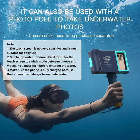 Professional Waterproof Underwater Snorkeling Phone Case for iPhone 11/8/7/6 Pro Max Mini Xr/X/Xs/Samsung Galaxy Note10/9/8/S10/9/8 Ultra Plus Pro...