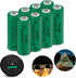Rechargeable AA Batteries NIMH 600mAh 1.2V Double A Rechargeable Battery for Solar Garden Lawn Landscaping Light, 8 Pack, Blue...