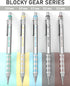 Nicpro 36PCS Blocky Gear Mechanical Pencil Set with Case, Metal Mechanical Pencils 0.3, 0.5, 0.7, 0.9, 2mm Lead Holder for Art Drawing Sketching w...