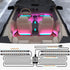 YiLaie Car Lights Interior, Multicolor Music Car Strip Light Under Dash Lighting Kit with App Control, USB Neon Interior Lights for Ambient Lighti...