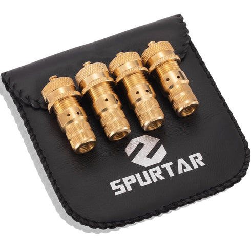 Spurtar Tire Deflator, 6-30 PSI Air Down Tire Deflators Offroad Accessories for Jeep, Car, Truck, Motorcycle, and ATV (4 Pack with Storage Bag)...