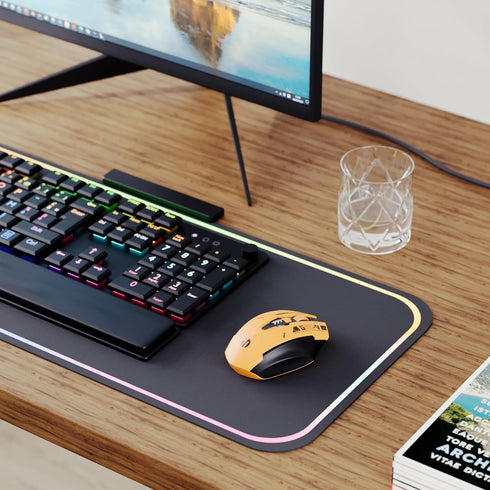 Bluetooth Mouse,Rechargeable Wireless Mouse with Tri-Mode (BT 5.0/4.0+2.4GHz), Visible Battery Level, Ergonomic Design Silent Wireless Mouse for L...