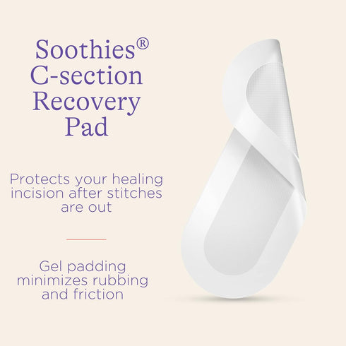 Lansinoh C-Section Recovery Pads, Postpartum C Section Essentials, 4 Sterilized Pads Provide Cooling Relief to Scar Area, C Section Recovery Must ...