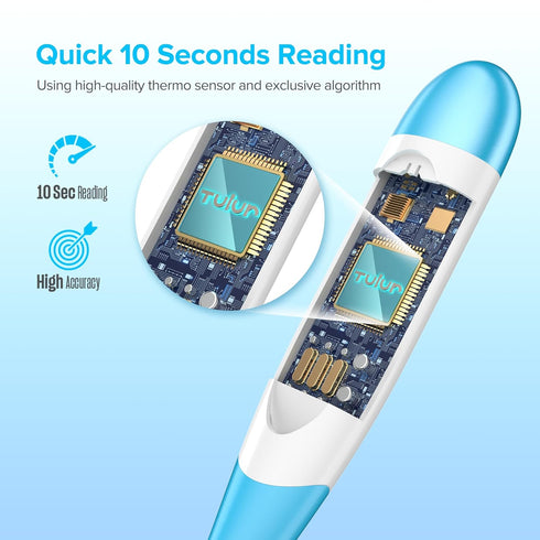 Thermometer for Adults with 10 Seconds Fast Accurate Reading, Baby Thermometer for Oral, Rectal or Under Arm Use, Digital Thermometer with Fever A...