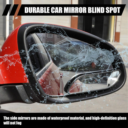 2 PCS Car Rearview Auxiliary Mirror Accessories with Adhesive, 5.0In x 1.1In Adjustable Vehicle Blind Spot Mirrors, Universal HD Wide Angle Rear V...