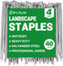 Landscape Staples 4 Inch 12 Gauge Galvanized Garden Lawn Stakes, Heavy Duty Sod Pins for Fences, Lawns, Weed Barriers, and Landscape Fabrics, Nett...