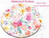 Floral Flowers Roses Mouse Pad, Bright Pink and Yellow Girly Watercolor Flowers Mouse Pad, Round Gaming Mouse Mat Waterproof Circular Small Mouse ...